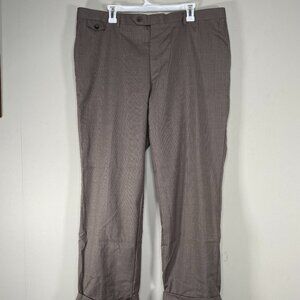 Hart Schaffner Marx 100% Wool Dress Pants Men's 42 Mid Rise Brown-ish Gray